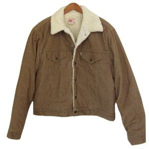 Vintage 80s Levi Strauss White Tab Corduroy Sherpa Lined Trucker Jacket …